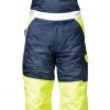 High visibility insulated half overall Florian / Christian 22716 yellow/blue