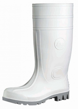 PVC boots 35472 S4 white with metal toe, size 45