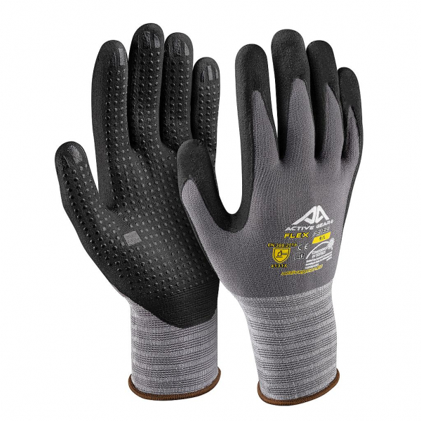 Active Gear darba cimdi trikotāžas ar nitrila pārklājumu FLEX F3140