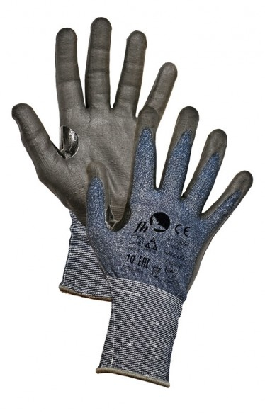 Anti-cut gloves Rallus nitrile/PU coating Cut5 18g
