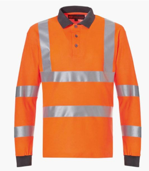 Hi-Vis противоклещевая рубашка поло с длинными рукавами SAFETYLINE 117.003.