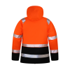 Augstas redzamības ziemas darba jaka LUMI HI-VIS, oranža/melna