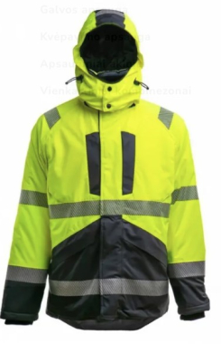 Augstas redzamības ziemas darba jaka NEW MONTREAL (WJ-8966D) ar izņemamu siltinājumu