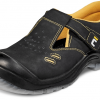 Leather sandals Black knight metal free S1P
