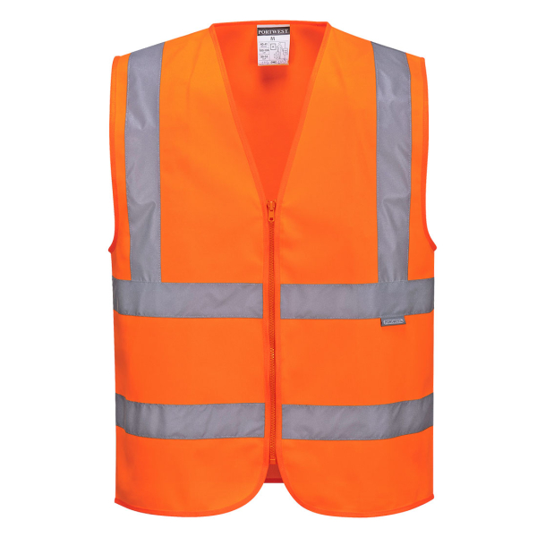 C375 Hi-Vis One Band & Brace Safety Vest Orange – EN ISO 20471, RIS 3279-TOM Railway Approved