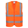 C375 Hi-Vis One Band & Brace Safety Vest Orange – EN ISO 20471, RIS 3279-TOM Railway Approved