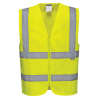 C375 Hi-Vis atstarojošā drošības veste ar vienu joslu un lentēm – dzeltena, EN ISO 20471