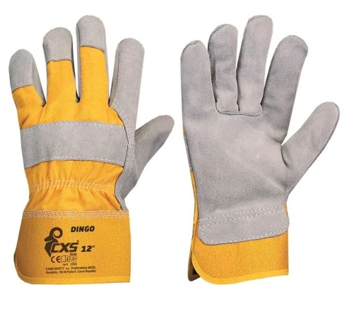 CXS DINGO Combined Work Gloves, Thick Leather, Palm and Finger Lining