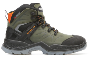 High black trekking boots EVEREST green S3 CI WR SRC with Thinsulate membrane and SafeFlex protection