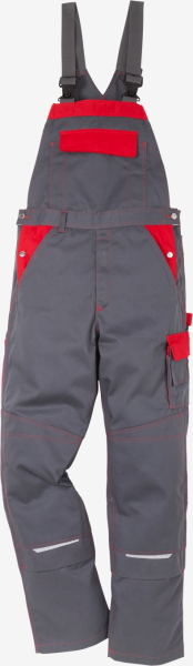 Half overalls 100806-866 Fristads 1009 LUXE, grey/red