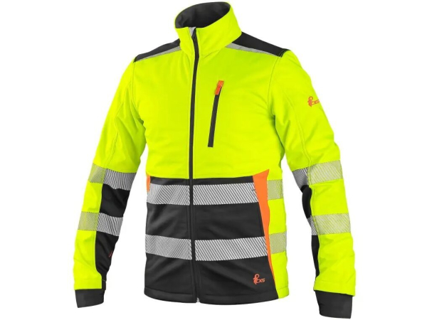 High Visibility Softshell Jacket CXS BENSON – Waterproof & Breathable (EN ISO 20471, S–4XL)
