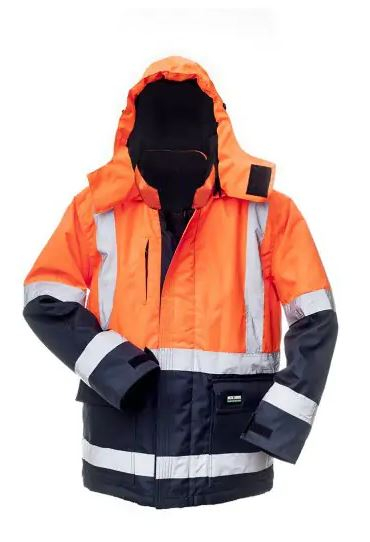 High visibility warm jacket with hood Canvas C2 0311