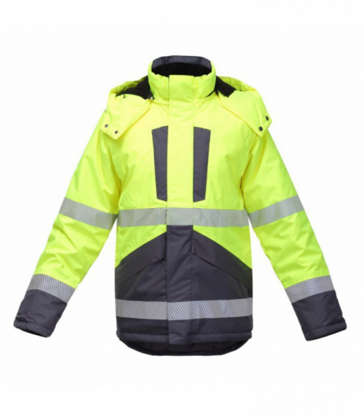 JACKET HIGH VISIBILITY OXFORD HI-VIS YELLOW/BLUE