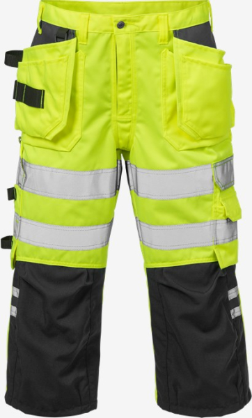 Качественные брюки 3/4 Hi-Vis 2027 PLU Fristads 100976-196, желтые