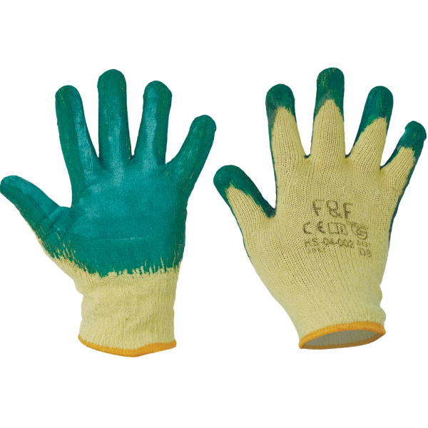 Knitted gloves with latex palm coating DIPPER
