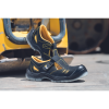 Leather sandals Black knight metal free S1P