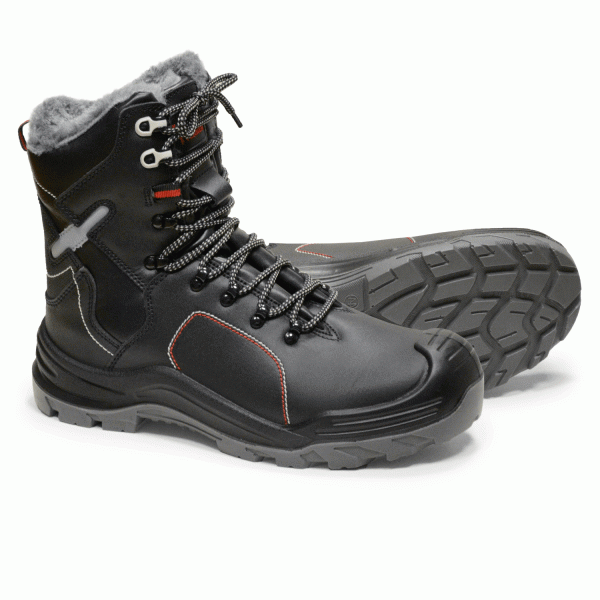 Leather warm high lace-up boots 2739 S3
