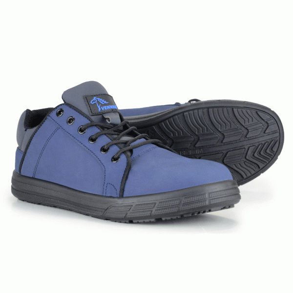 Nubuck work shoes 9160 S3 with protective toe made of composite material.