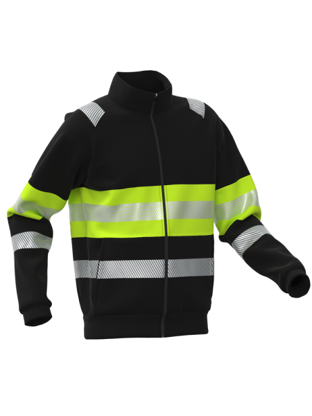 Signālkrāsu darba džemperis FENIX Hi-Vis 1.klase ar paaugstinātu apkakli | BoSafety ML-FENIX-C1-0204