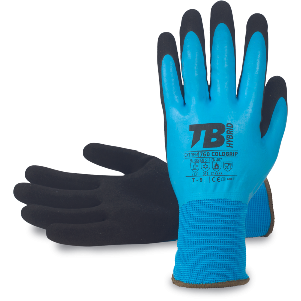 TB 760 COLDGRIP Winter Fully Latex-Coated Work Gloves