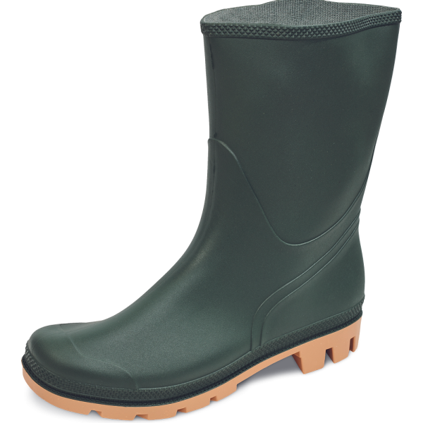 TRONCHETTO OB SRA olīvzaļi PVC zābaki | Īsie gumijas zābaki 28 cm | EN ISO 20347