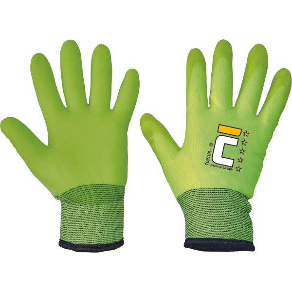 TURTUR Winter PVC-Dipped Work Gloves – Yellow
