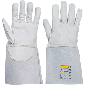 UNDULATA Full Leather Welding Gloves with Goatskin Reinforcements, 35 cm