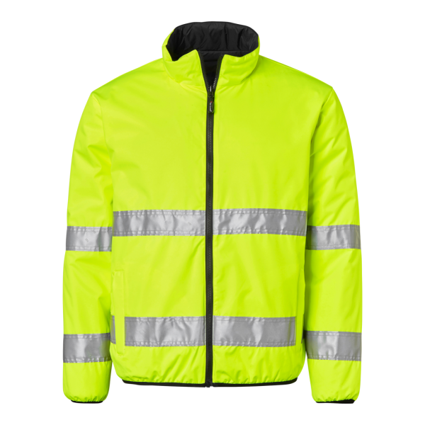 Warm Short Quilted Double Sided Jacket 129021-015 Top Swede HV Yellow/Black