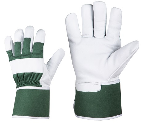 Warm combined cowhide gloves 220 with flannel lining