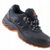 Work Shoes Leather Shoes URGENT 207 SB SRA Black Orange Shock Absorber