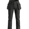 Ziemas darba bikses CARGO PLUS melnas, 4-virzienu stiepjamas ar Softshell TPU membrānu | BoSafety WT-CARGOPLUS-0200