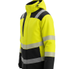 Ziemas darba jaka LIMA Sorona® Hi-Vis 2.klase dzeltena/melna ar YKK® rāvējslēdzējiem | BoSafety WJ-LIMA-C2-0402